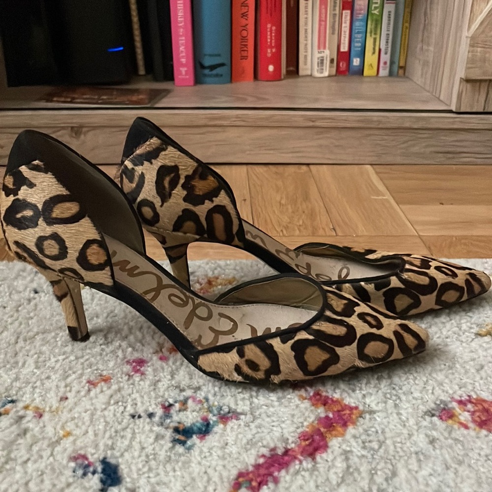 Gently Worn Sam Edelman Leopard Print Kitten Heels